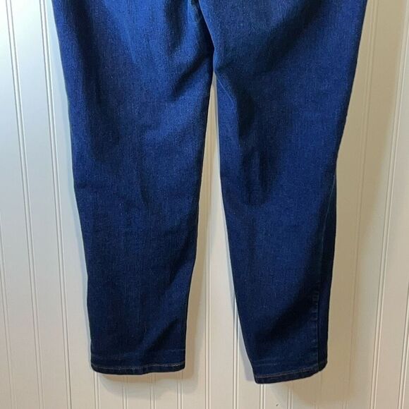 Levi's Denim Blue Jeans Women's 18 Average Elastic Waist Button Made In USA - Picture 6 of 8